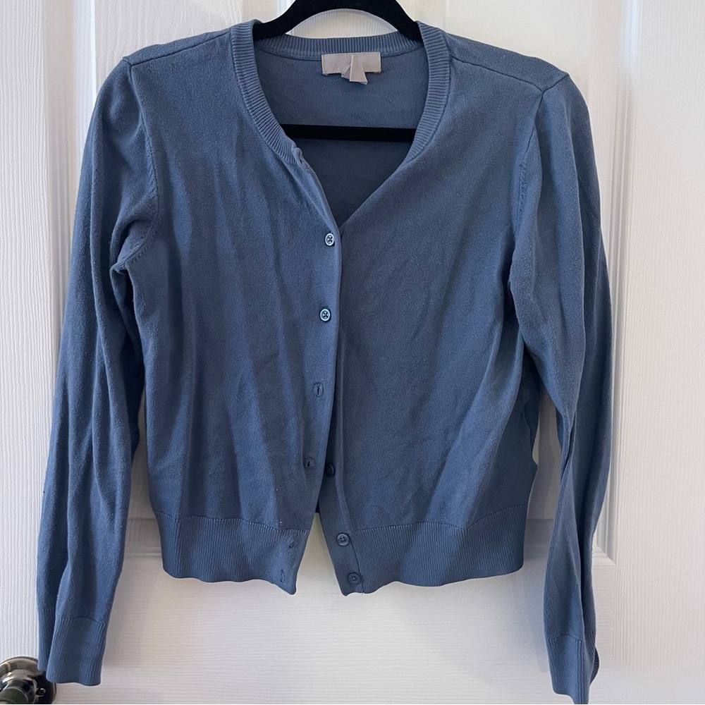 H&M Classic Blue Cardigan Sweater